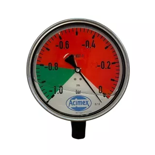 - Vacuomètre Ø160mm RA 1/2"